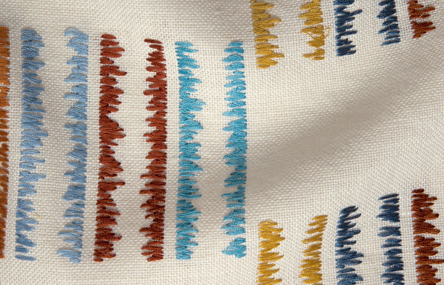 Hand embroidery on linen.